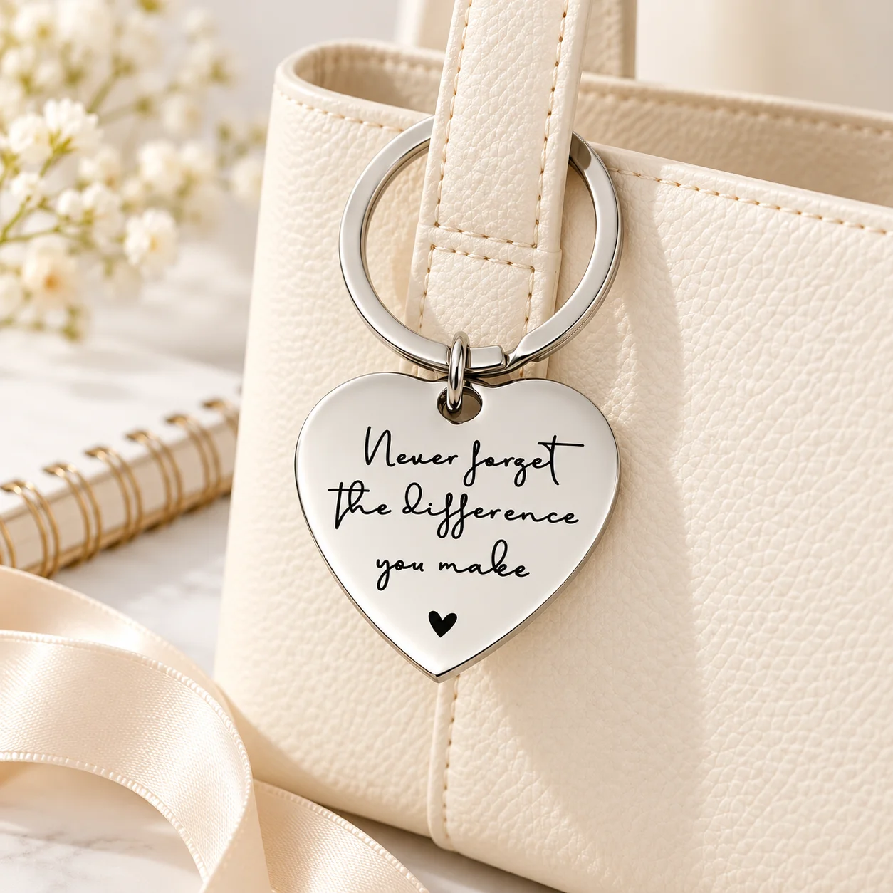 1PC Never Forget The Difference You Made Keychain For Friends, Lover, Family Keychain