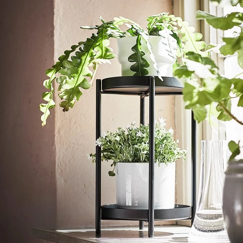 

Wrought iron metal plant stand flower stand side table room decoration room decor shelf Figure showcase Shelves Display Stands