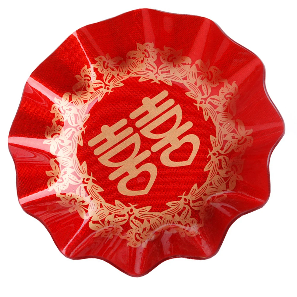 

Wedding Party Snack Tray Dried Fruit Plate Chinese Style Food Tray Platter Holder Storage Decorative Practical Plastic