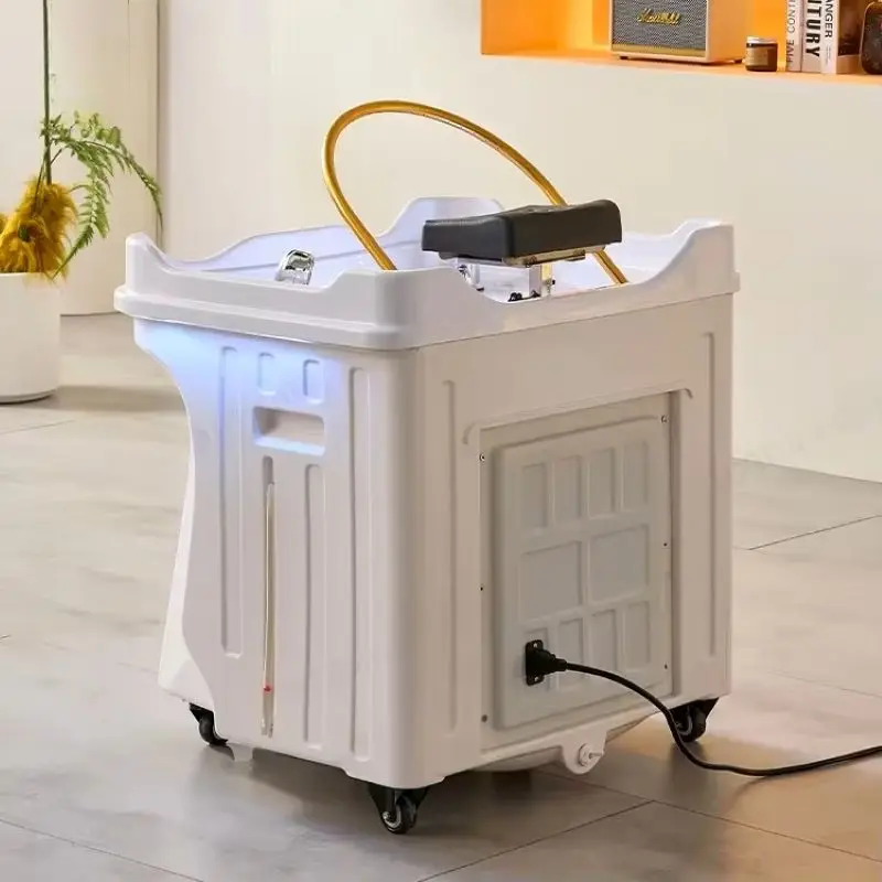 

simple Hair salon movable portable head spa equipment built-in waste tank with water circulation steam fumigation equipment