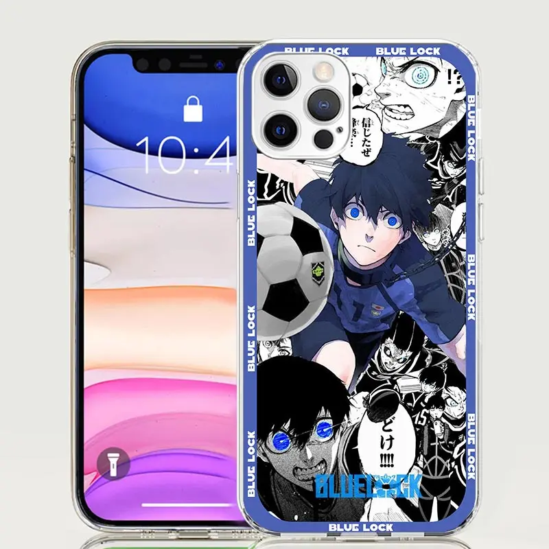 Anime Blue Lock For iPhone 16 15 14 13 12 11 Pro Max Phone Case X XS XR 7 Plus Print 8 SE Apple Fundas Cover Coque 11 15 13 14 P