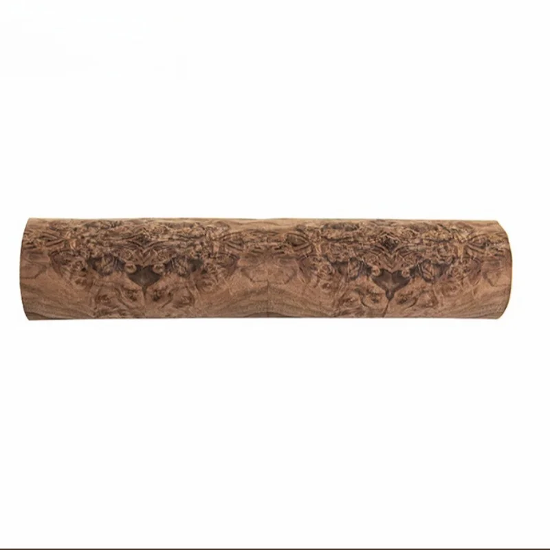 Natuurlijke Zwarte Walnoot Boom Knobbel Massief Houten Fineer Handgemaakte Fineer Decoratief Paneel Fineer Board Decoratie 58x200cm T0.2mm