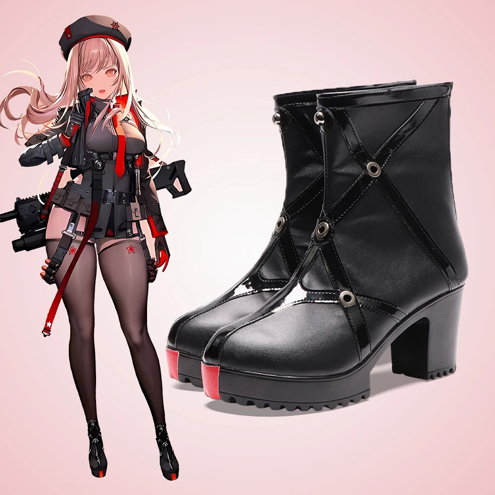 

New Game NIKKE Rapi Cosplay Shoes Black High Heels Boots Props Halloween Party Role Play Custom Made Aksesori