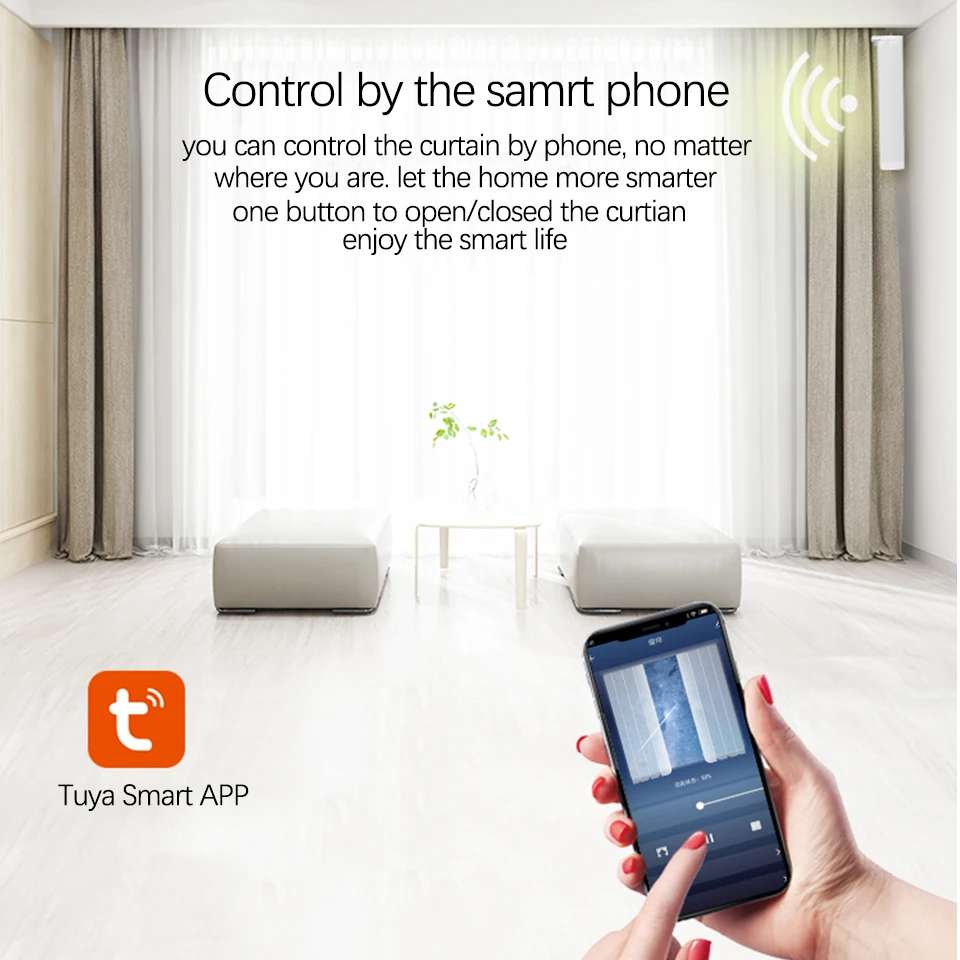 Derde Generatie Tuya Smart Wifi Gordijn Motor Elektrische Motor Aandrijving Ultra Stille Voor Intelligente Gordijnen Open Dicht Systeem