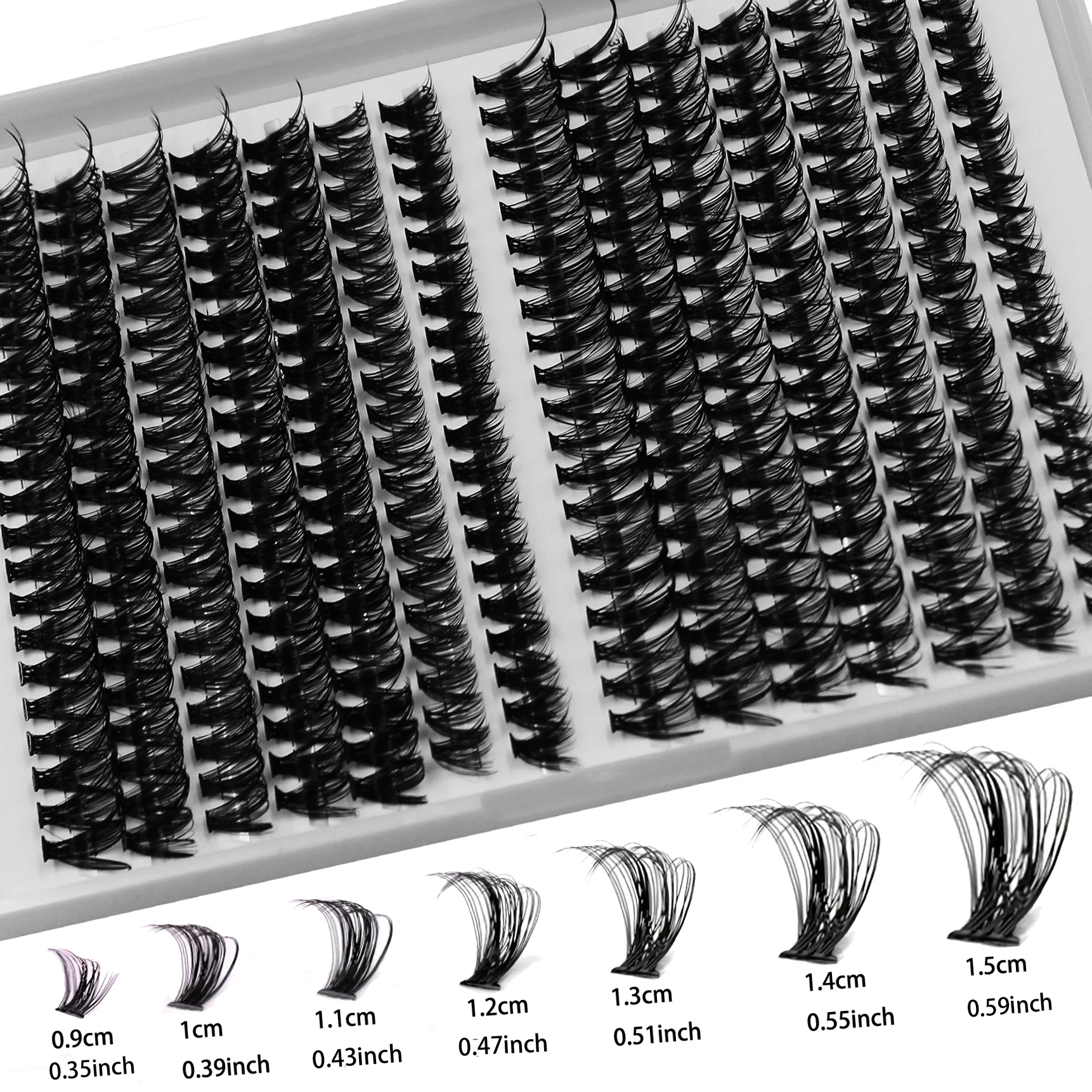 2 Boxen (560 Stück) 30D/40D Cluster-Wimpern DIY Wimpernverlängerung 9–15 mm Mix-Länge, wiederverwendbare falsche Wimpern D-Curling-Verlängerung