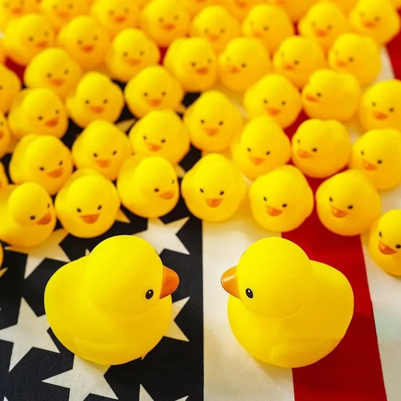 Kids Bath Mini Duck 50/30/10 PCS Ducks Squeak and Float Duckies Baby Shower Tiny Toy Party Decoration for Toddlers Boys Girls