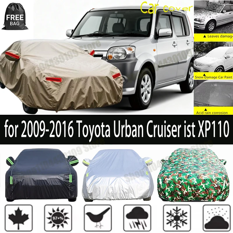 

For 2009-2016 2025 Toyota Urban Cruiser ist XP110 Car Cover Waterproof Summer Sun Shade Anti-UV Winter Rain Snow Prevent Cover