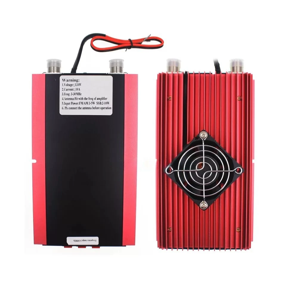 100W HF Linear Amplifier 3-30MHz, CB Radio Power Amp SSB FM AM with Fan for Mobile/Base Station