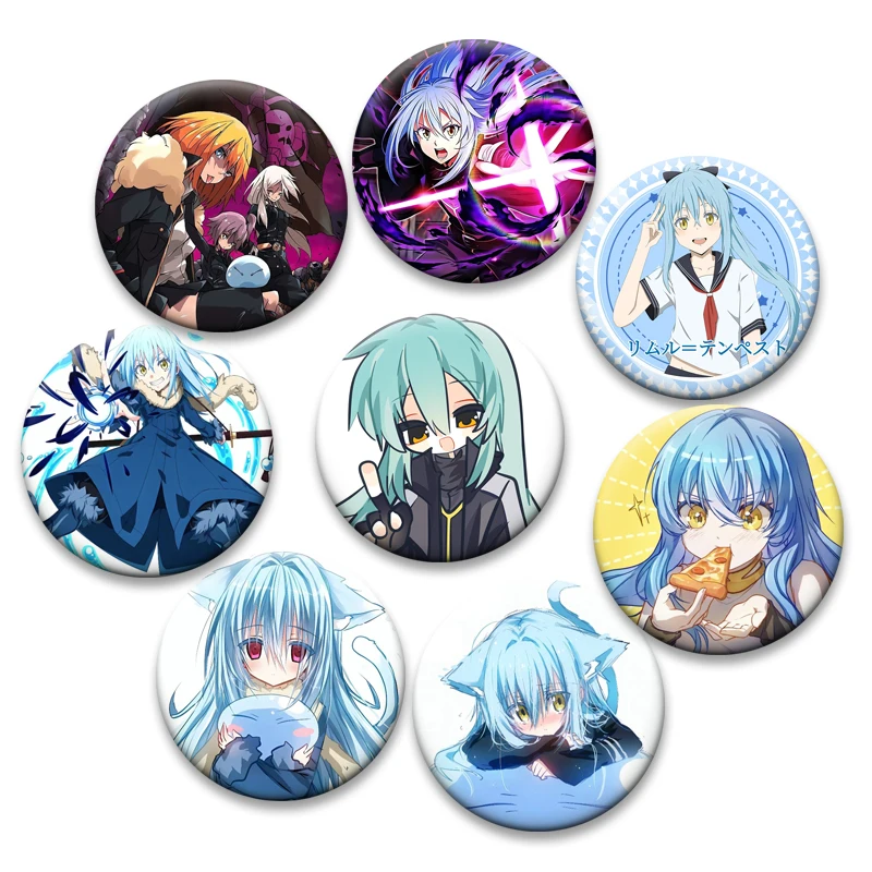 

Anime That Time Got Reincarnated As A Slime Enamel Pins Round Handmade Brooches Exquisite Cartoon Badge for Backpack Accessories