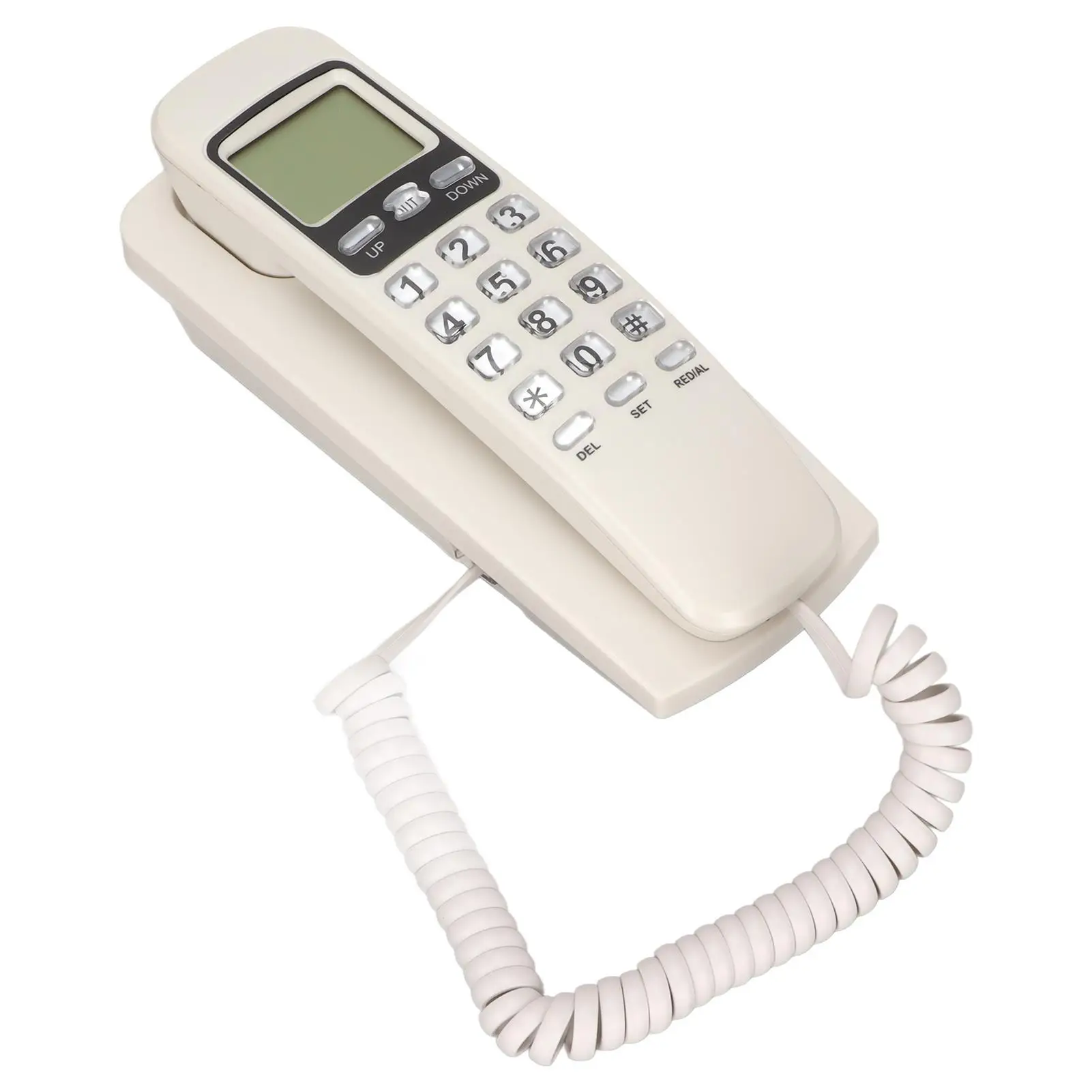 KXT777CID Corded Wall Phone with LCD Calendar Display, Landline Telephone for home