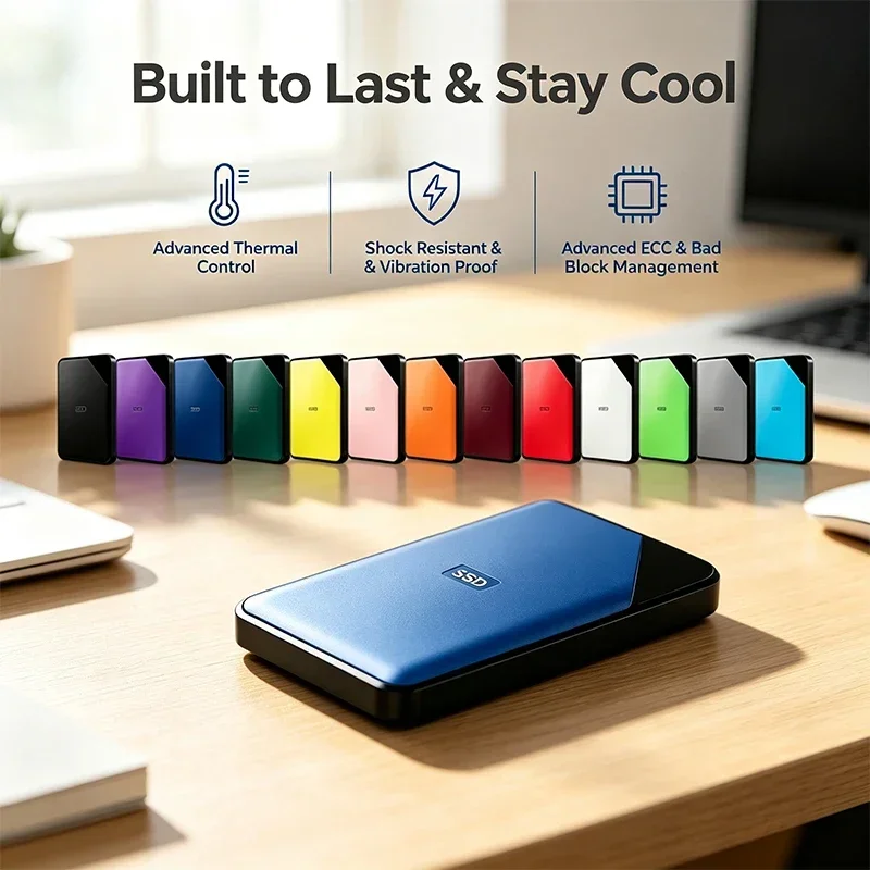 [Brand+] Original SE Orange/Wine Red/White Portable External Hard Drive High Speed Storage Disk for Windows Laptop Desktop PC