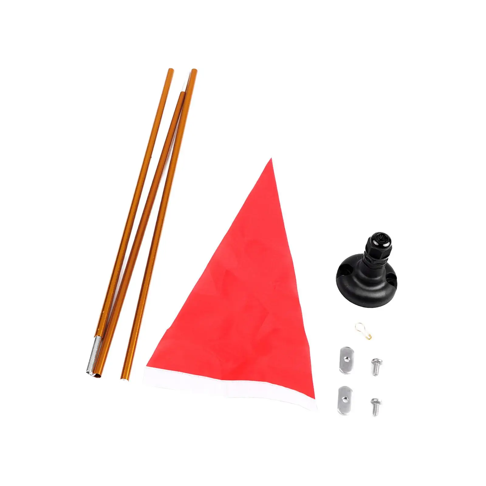 حامل مسار علم كاياك بطول 4 أقدام سهل التركيب مع قاعدة ثابتة، مجموعة رؤية التجديف لقارب زورق اليخوت #4