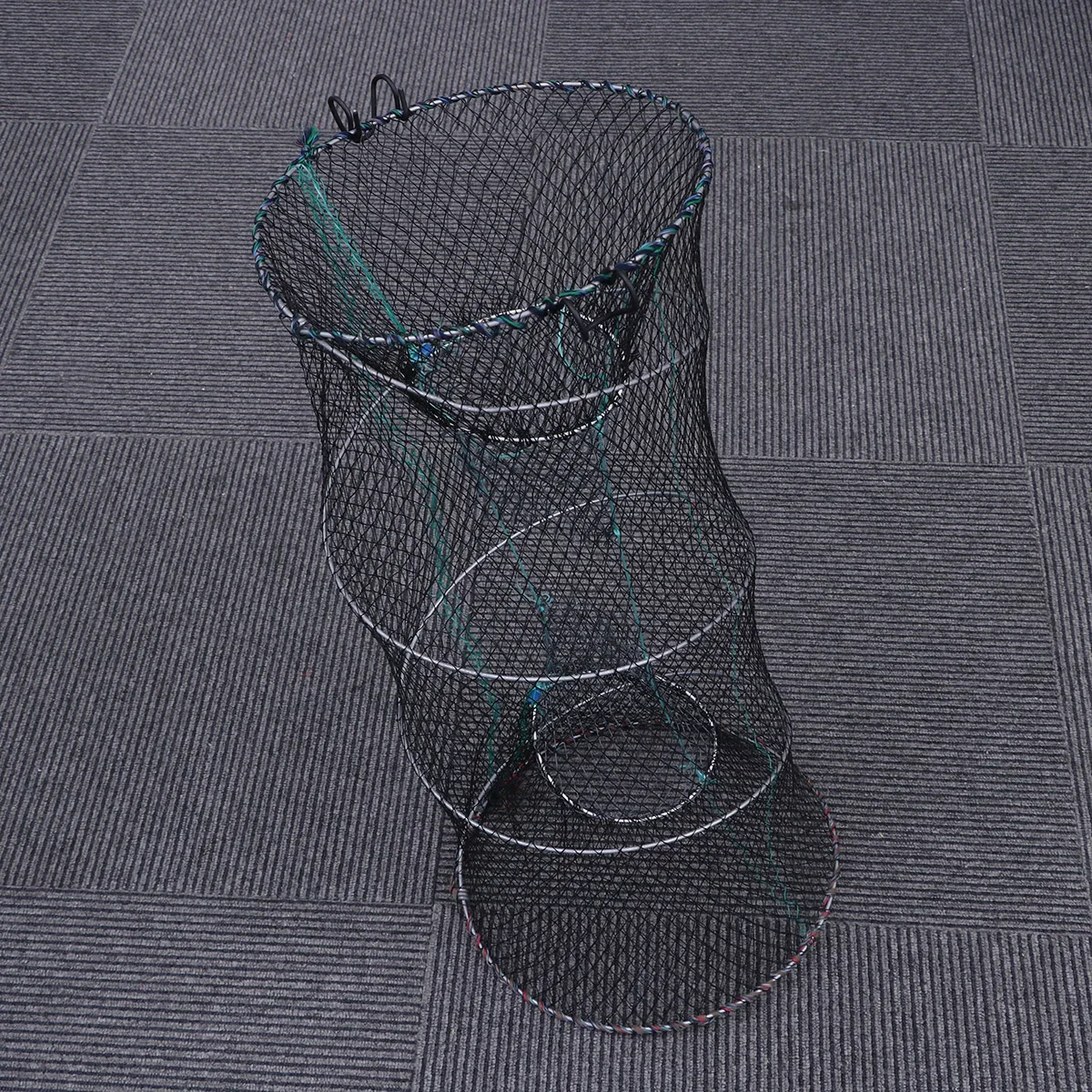 

Folding Fishing Net Nets Cast Bait Galvanized Crab Catch Cage Traps Holder Extendable