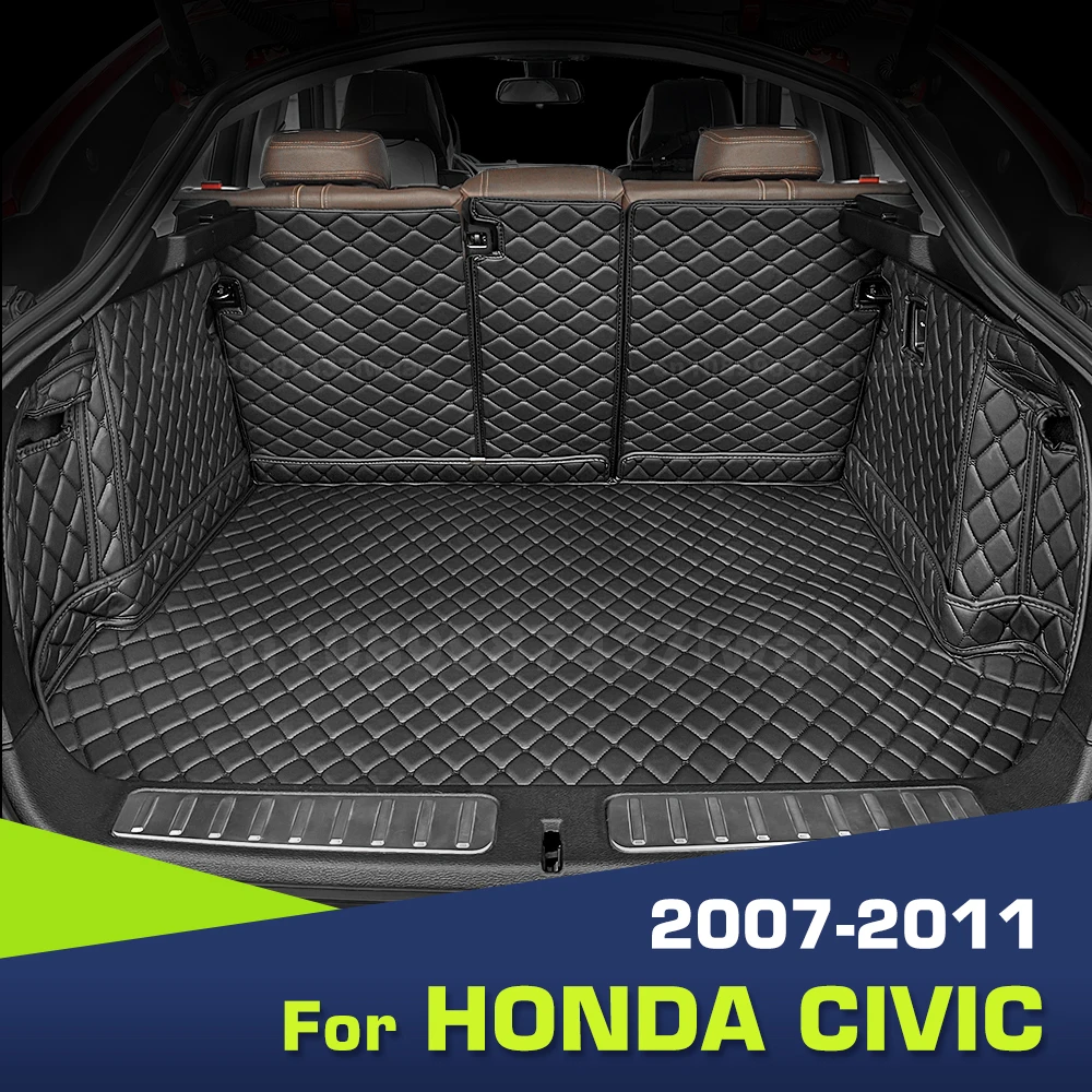 

Auto Full Coverage Trunk Mat For HONDA CIVIC 2007-2011 10 09 08 Car Boot Cover Pad Cargo Liner Interior Protector Accessories