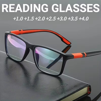 Sporty Ultra-Light TR90 Sports Reading Glasses Fashion Anti-Blue Light Reading Glasses Sports Frames Unisex Men Women