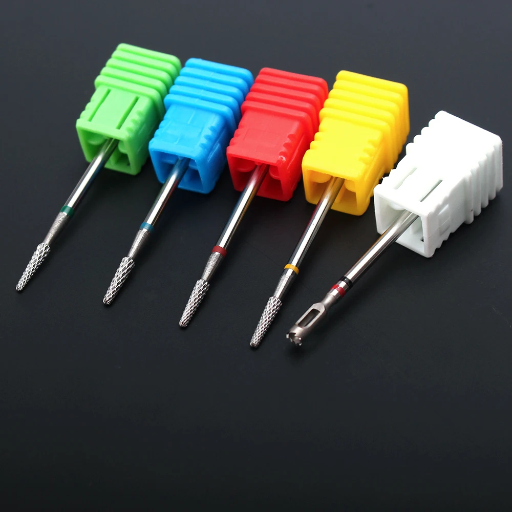 1pcs Ceramic Carbide Tungsten Nail Drill Bit for Electric Drill Manicure Pedicure Tools Milling Cutter Manicure Nail Accessories