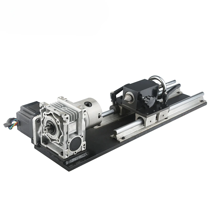 

CNC Rotating Axis 4th Axis Router Accessory With 80mm 3-Jaw Chuck Turntable A-Axis Kit For CNC Router Woodworking Engraving