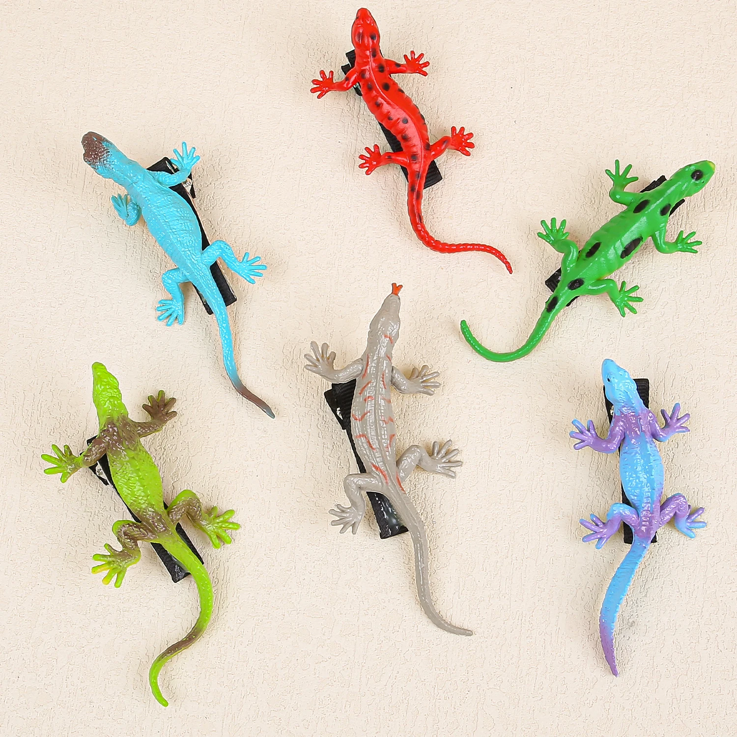 6 قطعة مقاطع الشعر السحلية الكرتون لطيف مقلد سحلية دبابيس الشعر مجموعة للنساء الفتيات لطيف تصميم الراتنج دبوس الشعر للحزب