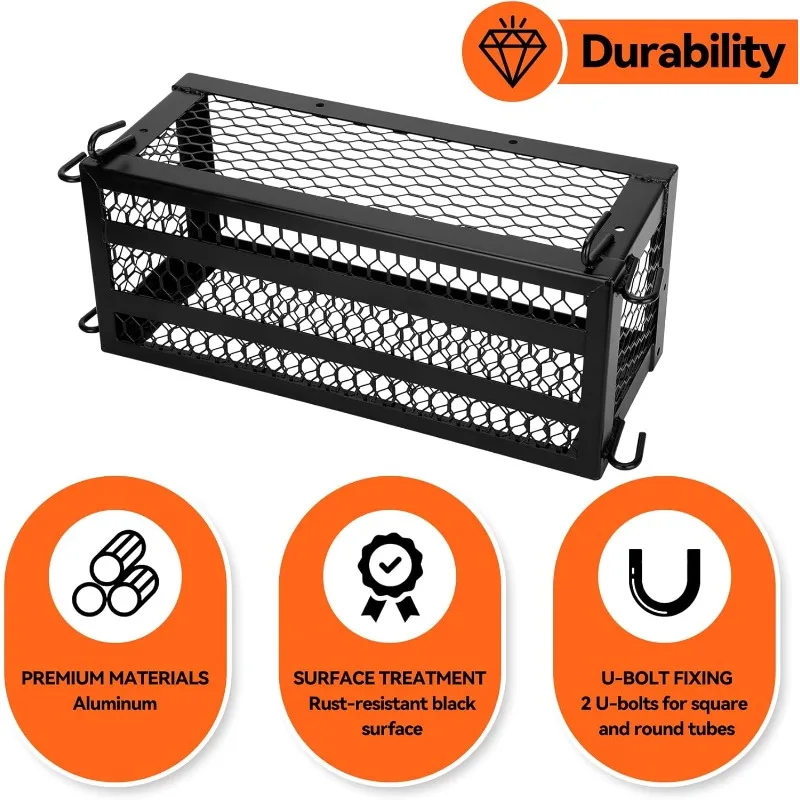 헤비 듀티 트랙터 바스켓, 범용 공구함 액세서리, 24x10x10인치 바스켓 부착물