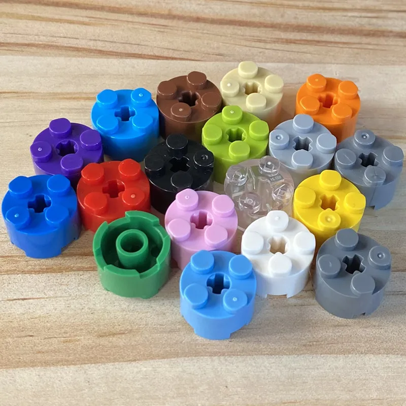 

100PCS 6143 2x2 Cylindrical Bricks MOC Building Blocks Technical Parts Replace Accessories Bulk Compatible with 3941