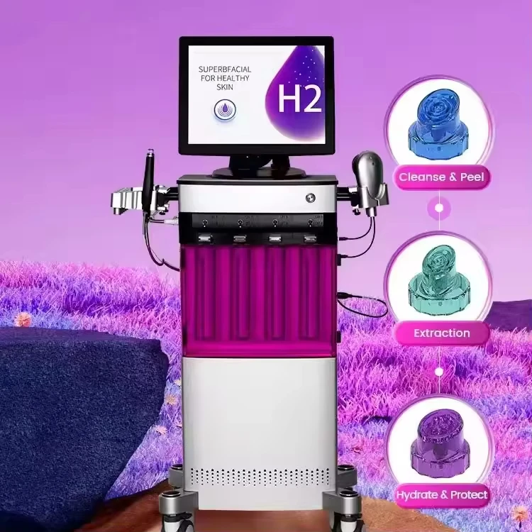 2025 Professional Aqua Peel Hydra Oxygen Skin Facial Cleaning Blackhead Removal & Face Lifting 2 in 1