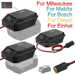 18V to 12V Step Down Converter For Makita/Dewal/Milwaukee/Bosch, Battery Adapter Cigarette Lighter Adapter Power Wheel Adapter