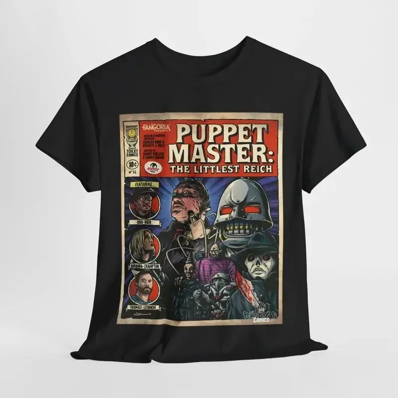 Puppet Master The Littlest Reich Comic Art T Shirt Heavy Cotton