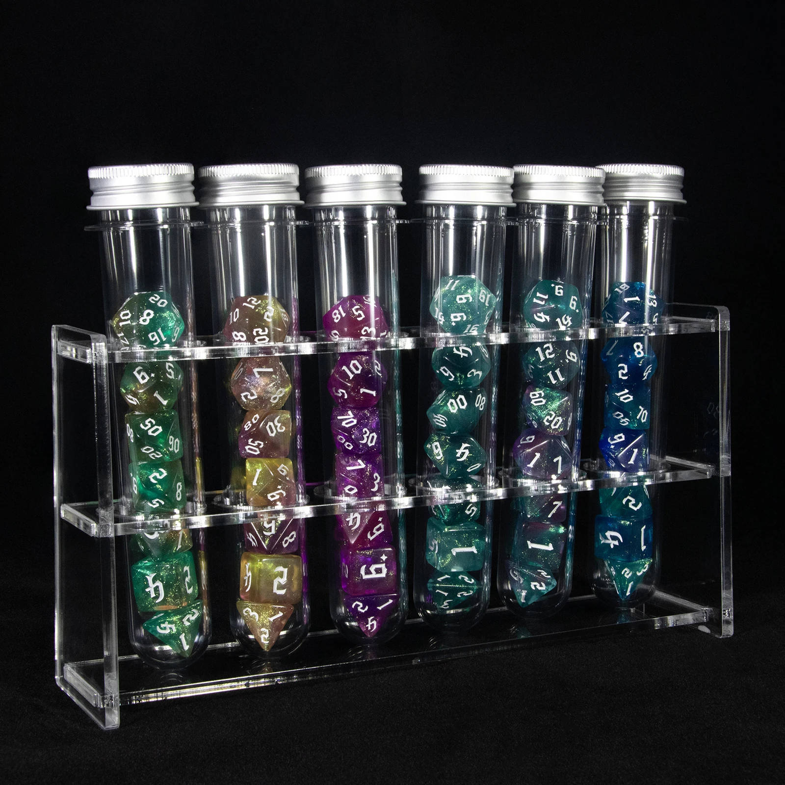 

42pcs Multi-sided Digital Dice with Tube DND RPG Table Polyhedral Game Dices for Board Card Games Math Games