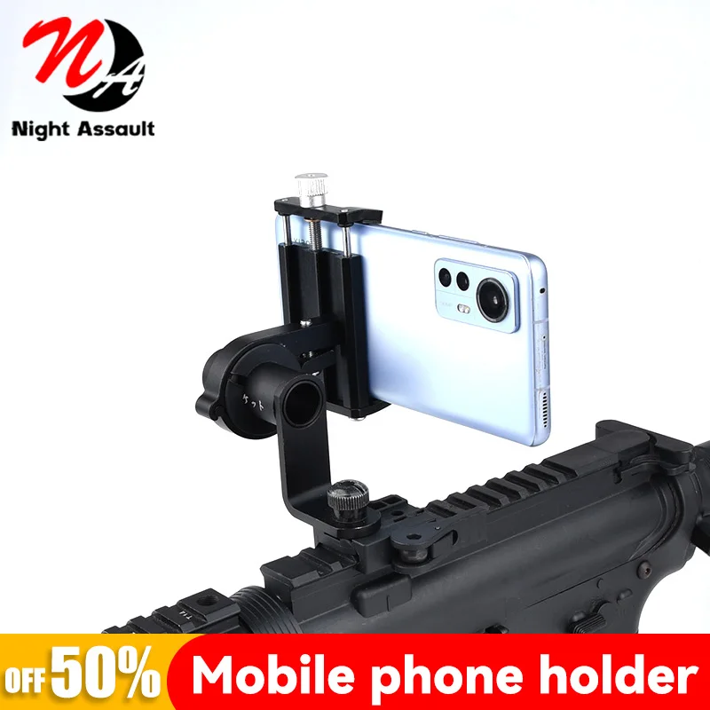 

Tactical Mobile phone holder Mount Fit 20MM Picatinny Rail/MLOK Hunting Airsoft Accessories FPS Gopro Base first person shooting