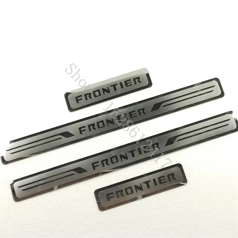 For Nissan FRONTIER PRO 4X 2017 2018~2024 Stainless Sticker Door Sill Scuff Plate Guards Threshold Pedal Trim Car Accessories view 3