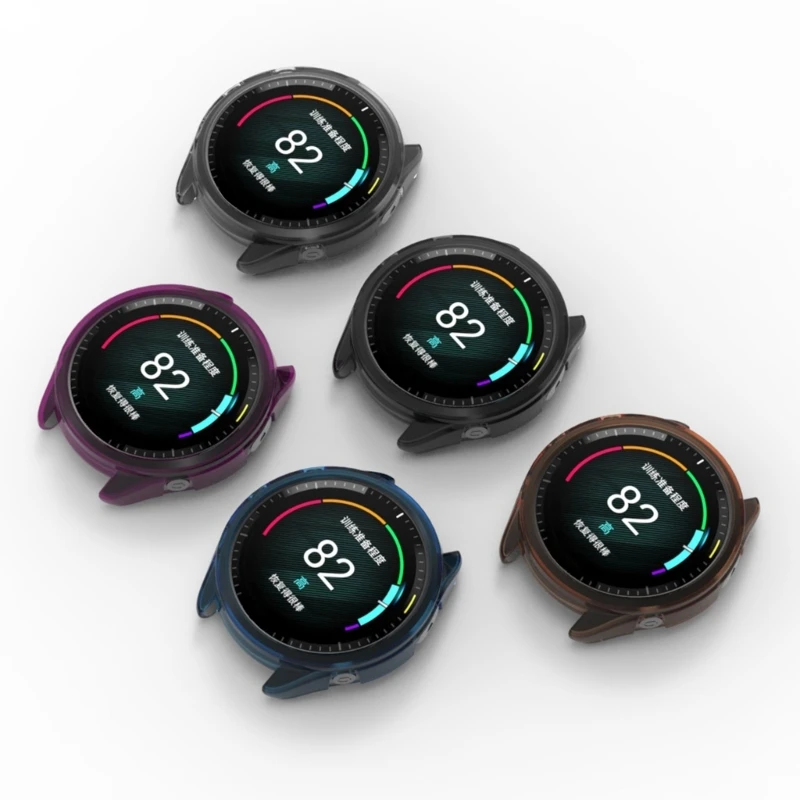 กันกระแทกป้องกันหน้าจอกรณีฝาครอบป้องกันกันชน-Shell สำหรับ Garmin-Forerunner 965 นาฬิกา