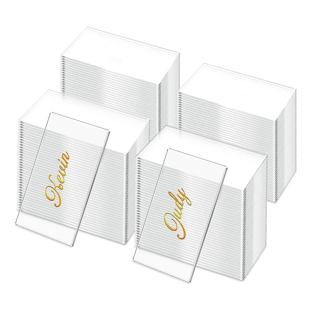 

Акриловые карточки для рассадки гостей PZHI-120Pc, прозрачные акриловые таблички с номерами столов, заготовки для именных табличек из акрила для свадеб, самостоятельного оформления столов, банкетов.