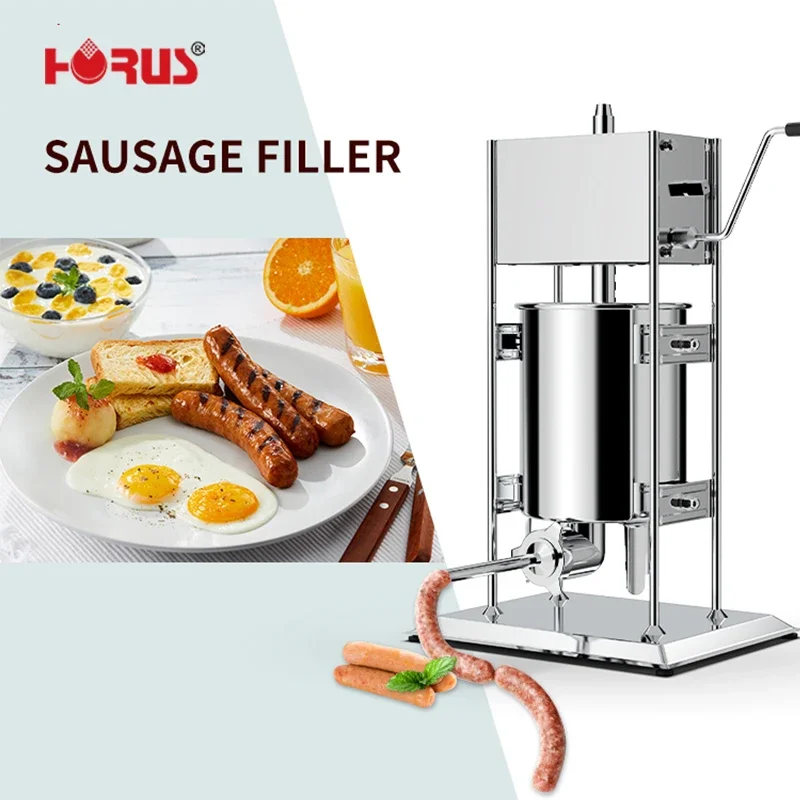 Horus 15L manual vertical pork Sausage Filler sausage processing plant making machine stuffer