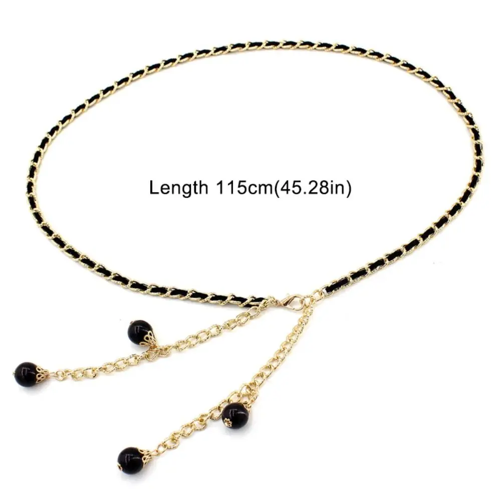 Rantai Pinggang Kait Logam Cocok untuk Semua Desain Mewah Rantai Logam Kulit Dapat Disesuaikan Dekorasi Pinggang Ikat Pinggang