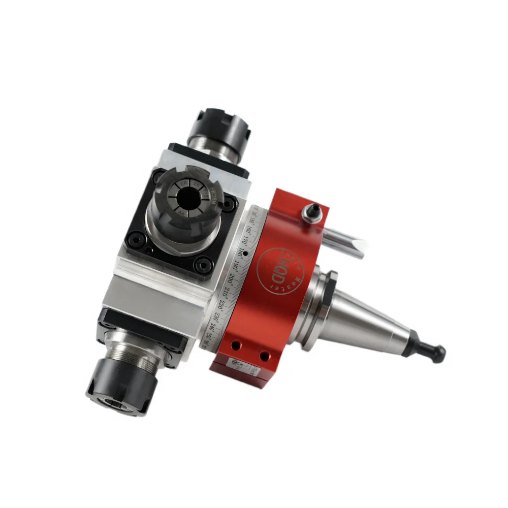 HQD Four-Output ISO30 HSK63F ER25 Angle Head For Home Decoration CNC Engraving Machine