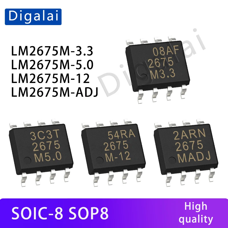 

100% New Original LM2675M-3.3 LM2675M-5.0 LM2675M-12 LM2675M-ADJ Power chip SOIC-8 SOP8 In Stock