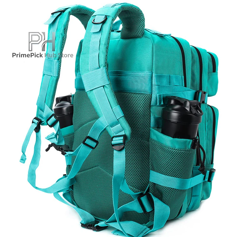 45L التكتيكية على ظهره الرجال في الهواء الطلق مقاوم للماء الرياضة السفر رياضة المشي لمسافات طويلة علة خارج حقيبة التخييم العسكرية الصيد بقاء الظهر