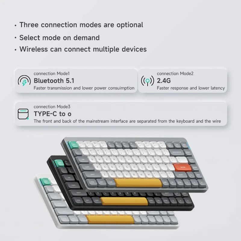 Imagem -06 - Nuphy-teclado Mecânico sem Fio para Jogos Bluetooth 2.4g Usb-c Hot-swappable Rgb Backlit Mac Janela Ipad Air75 v2