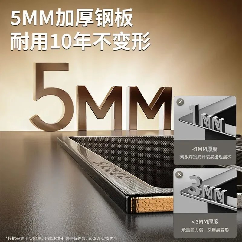 for Slag Collection Thickened 5MM Kitchen Sink Large Single Slot Stainless Steel Rice Grain Embossed Undermount Basin