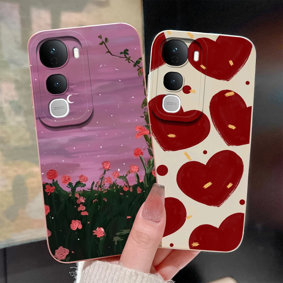 حافظة لهاتف Vivo Y400 Pro 4G 5G غطاء حماية كامل من السيليكون السائل الناعم على شكل قطة كرتونية لطيفة لهاتف VivoY400 Fundas VivoY400Pro Coque #5