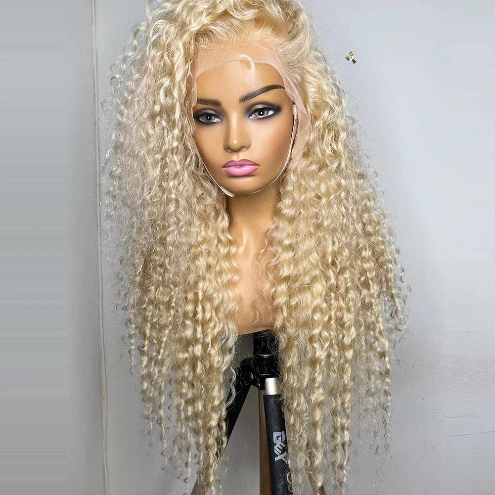 Charisma Long Curly Synthetic Lace Front Wigs 613 Blonde Wig Heat Resistant Fiber Hair Kinky Curly Lace Wigs For Women