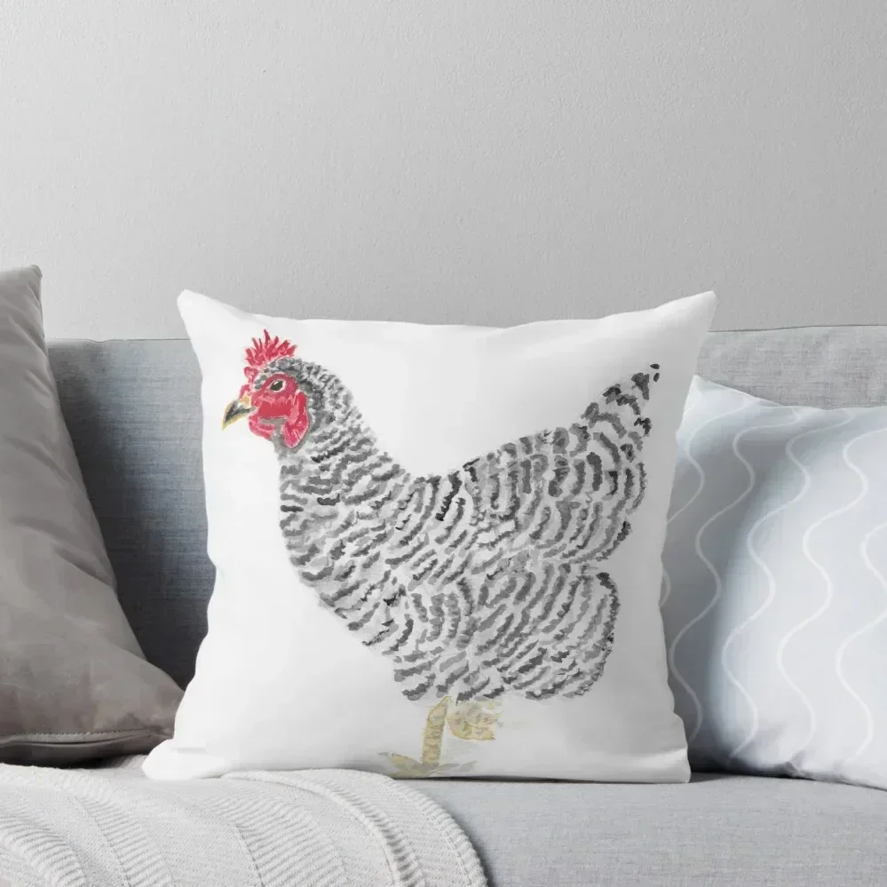 

Barred Rock Hen Throw Pillow christmas decorations for home 2025 Decorative Cushion Cover christmas cushions covers pillow