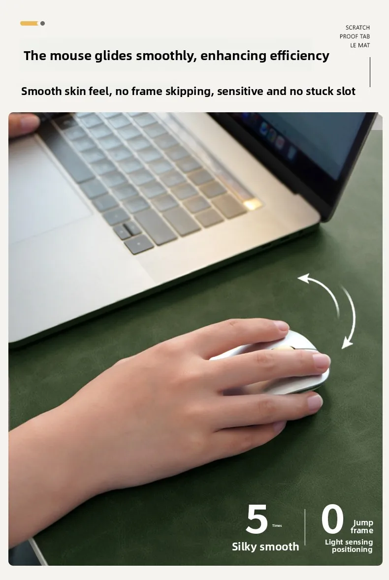 Large Pu Leather Desk Mat For Gaming And Office Keyboard Support_voghion.com