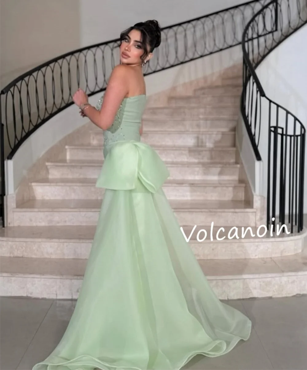 ที่กําหนดเองอย่างเป็นทางการชุดราตรีประดับด้วยลูกปัด A-Line ชุดราตรียาว Bespoke โอกาส Elegant คุณภาพสูง