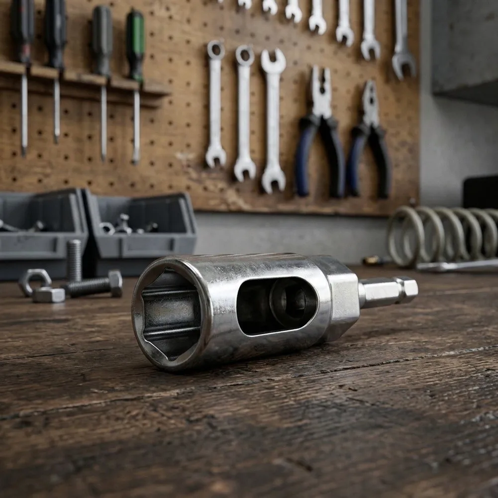 1pc Extended Deep Socket With Open End 1/4 Inch Hex Shank Wrench Socket High Torque Deepened Hexagonal Electric Wrench Socket