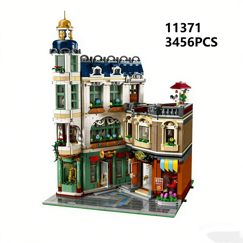

11371 Shopping Street Model Corner Street View Birthday Gifts 3456PCS Building Brick Children's Educational Toys