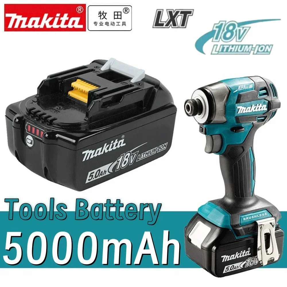 

2025 100% Original Makita NEW 5Ah for Makita 18V Battery BL1830B BL1860 BL1815 BL1850B BL1850 BL1840 Replacement Lithium Battery