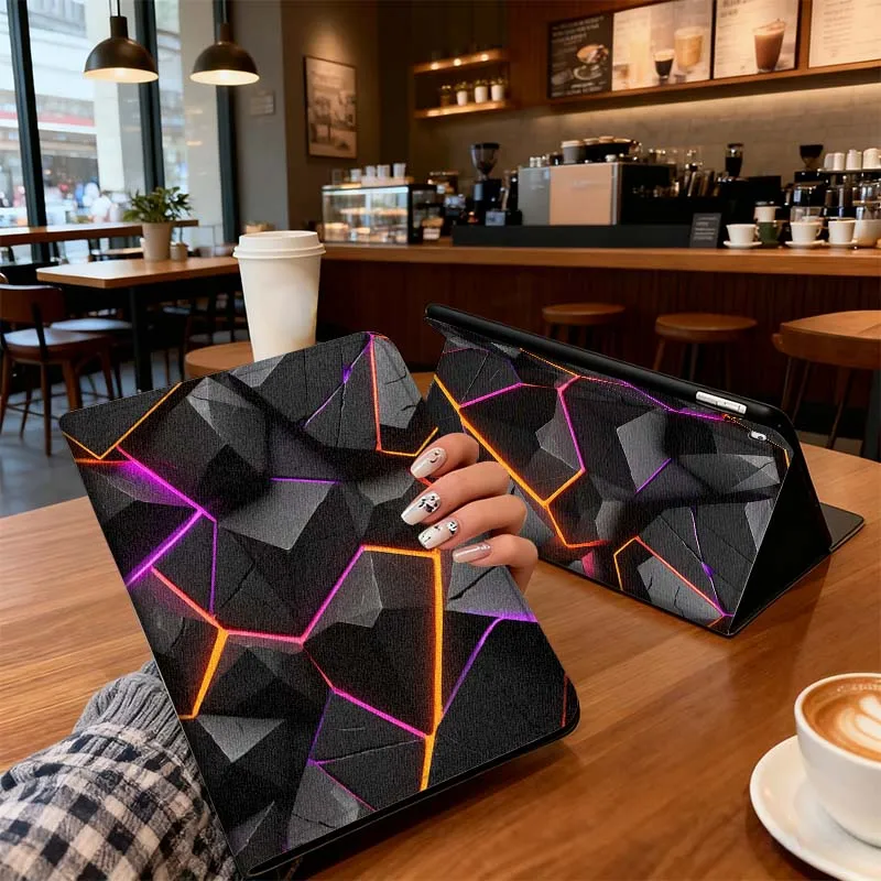 

Carbon Fiber Cool Pattern For iPad Pro Air Mini 2 3 4 5 6 7 7th 8th 9th 10th 11th 10.2 9.7 10.5 10.9 11 13 Inch Tablet Case