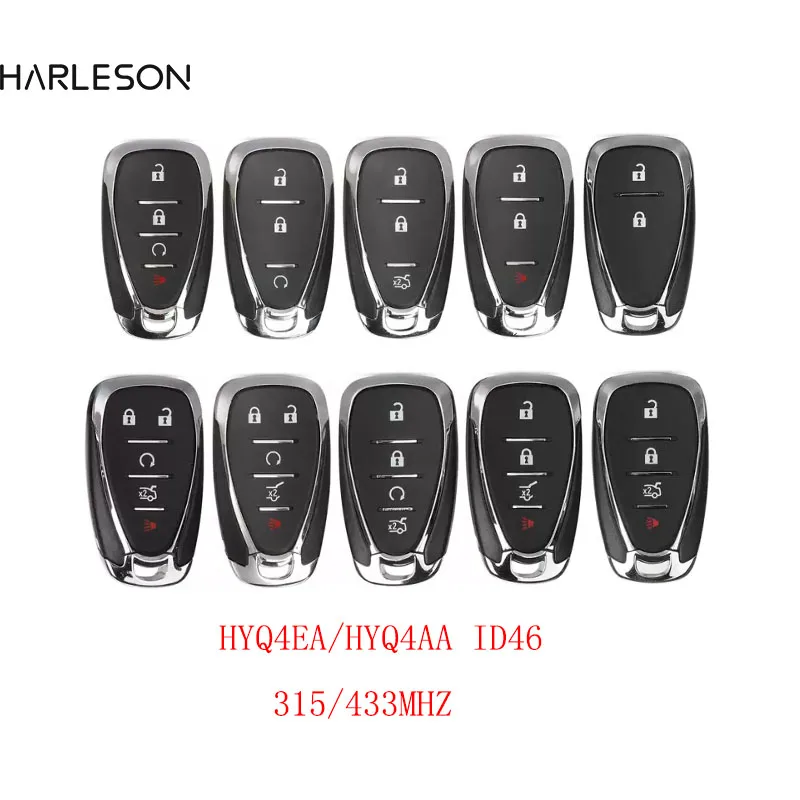 

Car Remote Keyless Entry 315/434Mhz For Chevrolet Camaro Cruze Malibu 2016-2020 Spark Remote Key Fob HYQ4EA/HYQ4AA Chip46