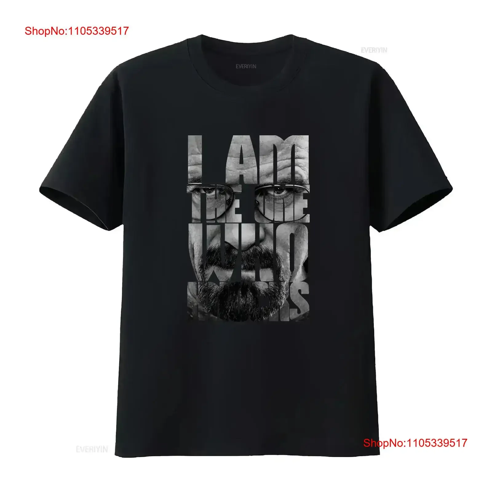 Image of I AM THE ONE WHO KNOCKS T-SHIRT Breaking Heisenberg Walter Bad White Vintage Washed Herren Casual Leicht dehnbar Vintage-Stil